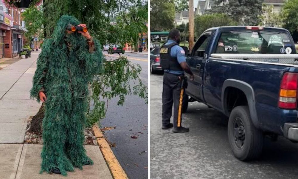 NJ cop disguises himself as a shrub to bust 74 distracted drivers
