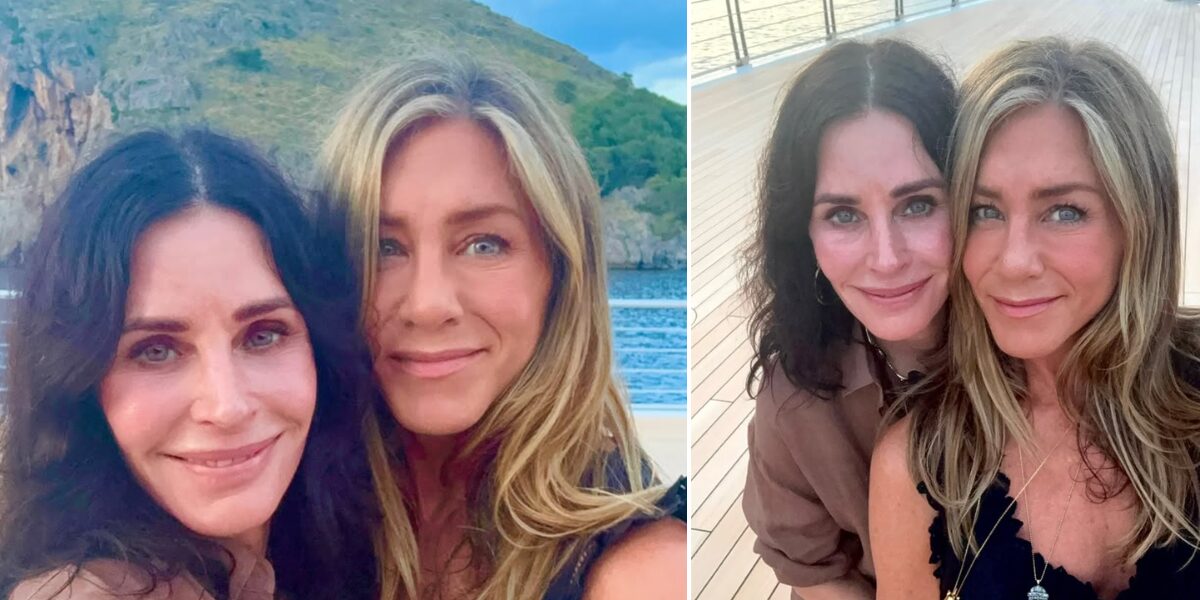Bikini-clad Jennifer Aniston, 57, shows off toned abs with boyfriend Jim Curtis in Spain