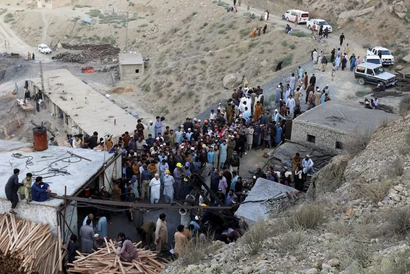 34 miners killed in a methane explosion at a coal mine in southwestern Pakistan