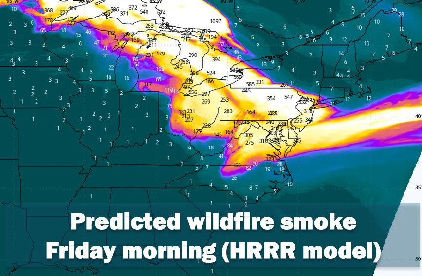 Wildfire smoke from Canada and Minnesota pushes further into US, engulfing DC in eerie haze