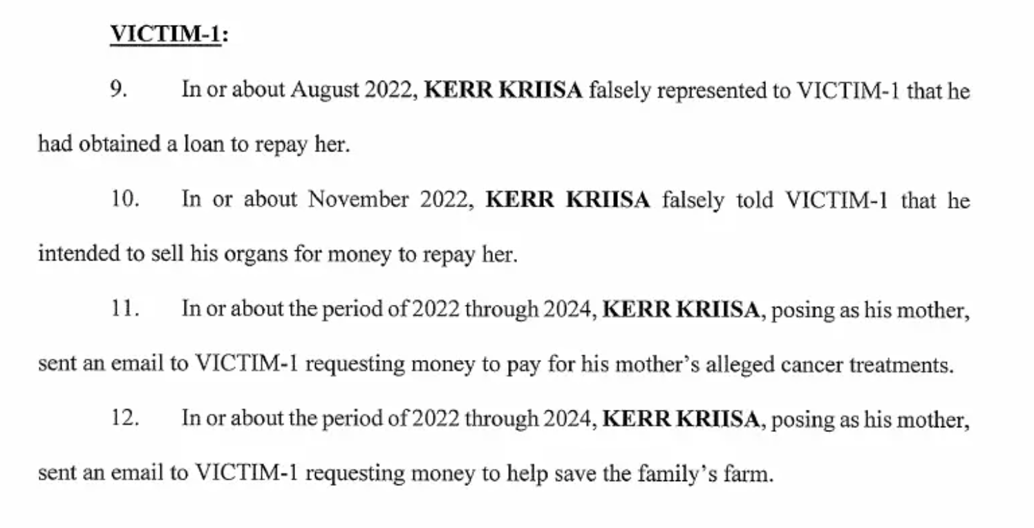 Former college basketball player Kerr Kriisa accused of fraud in $2.2M scheme