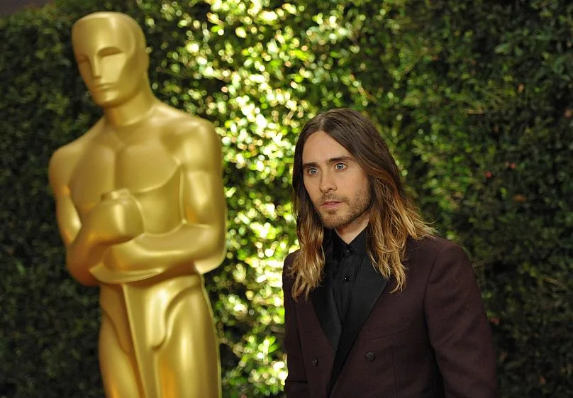 Jared Leto performing with Thirty Seconds to Mars