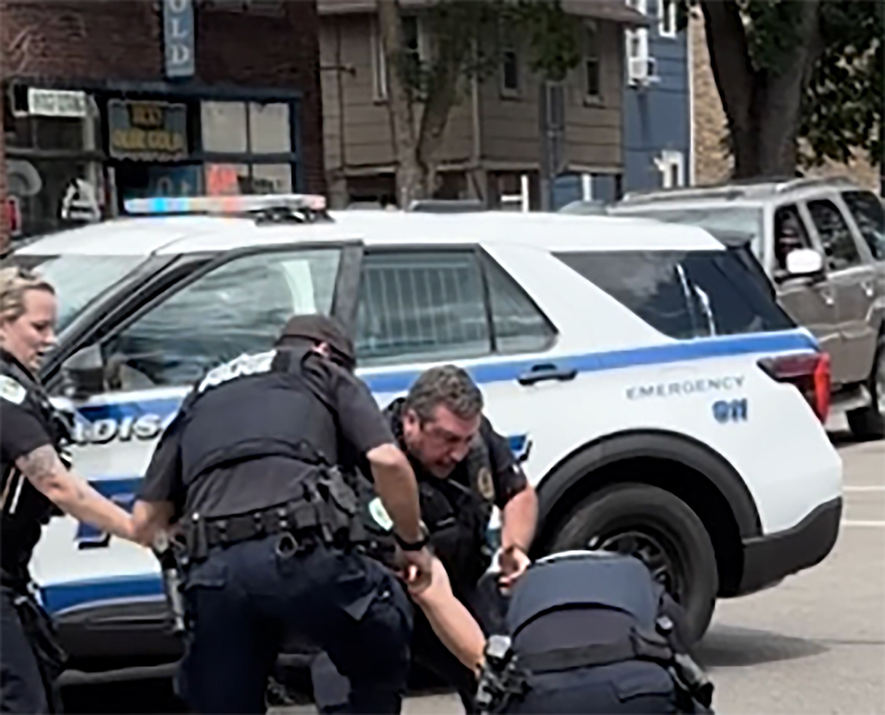 Protesters blockade Wisconsin street where felon was killed after knifing cop — and the city is helping them