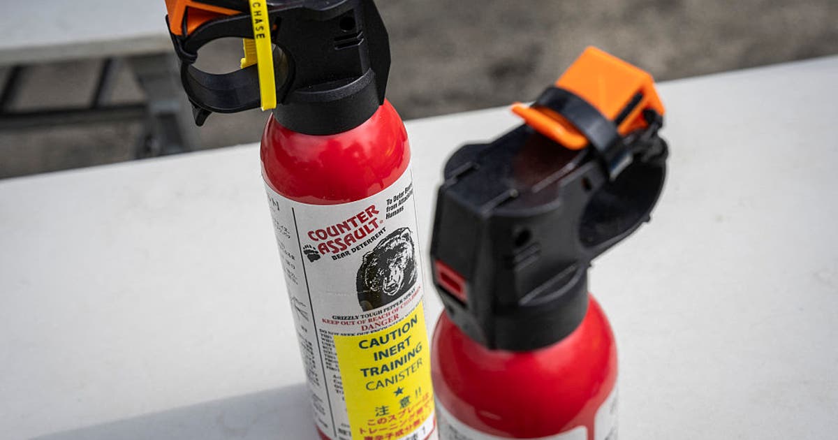 Bear spray canister and emergency responder equipment