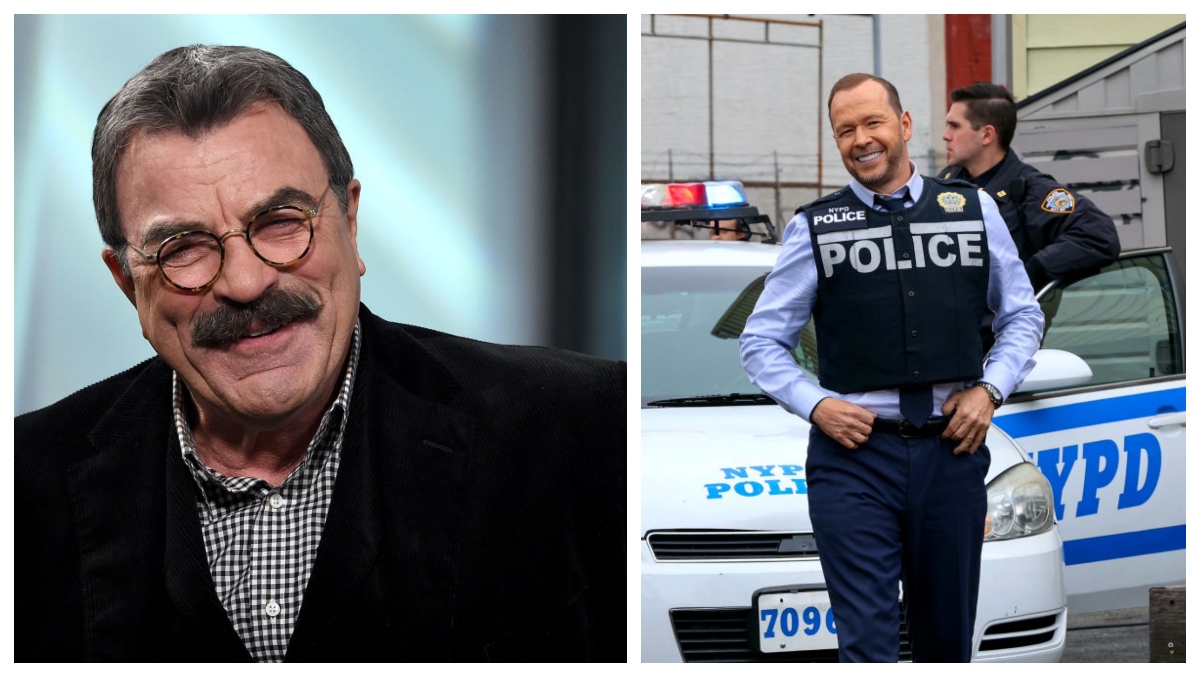 Tom Selleck representing Blue Bloods at a network event or premiere