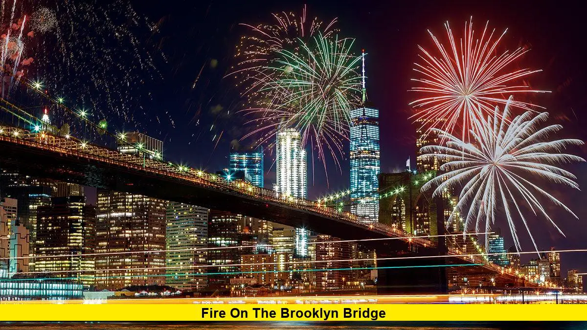 Fire breaks out on Brooklyn Bridge during New York’s fireworks show