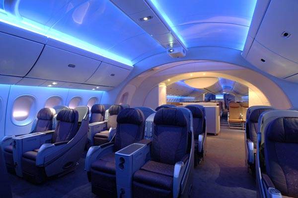 Boeing 787 cabin air quality control features