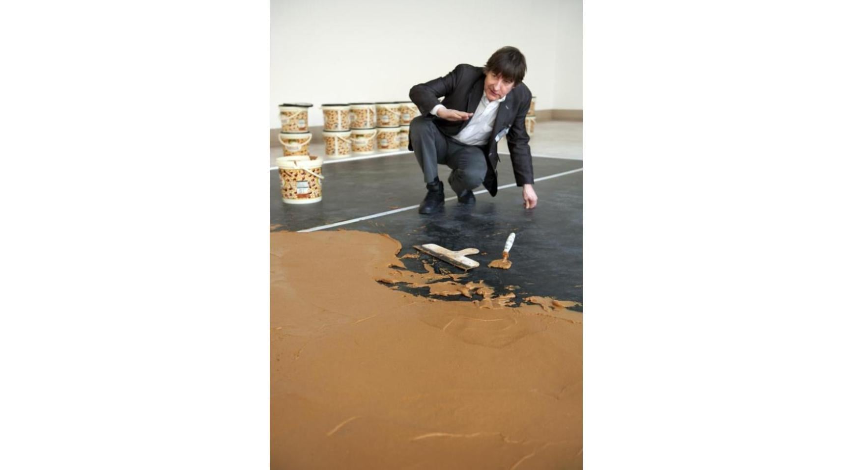 Peanut butter floor returns to Dutch museum as tribute to late artist