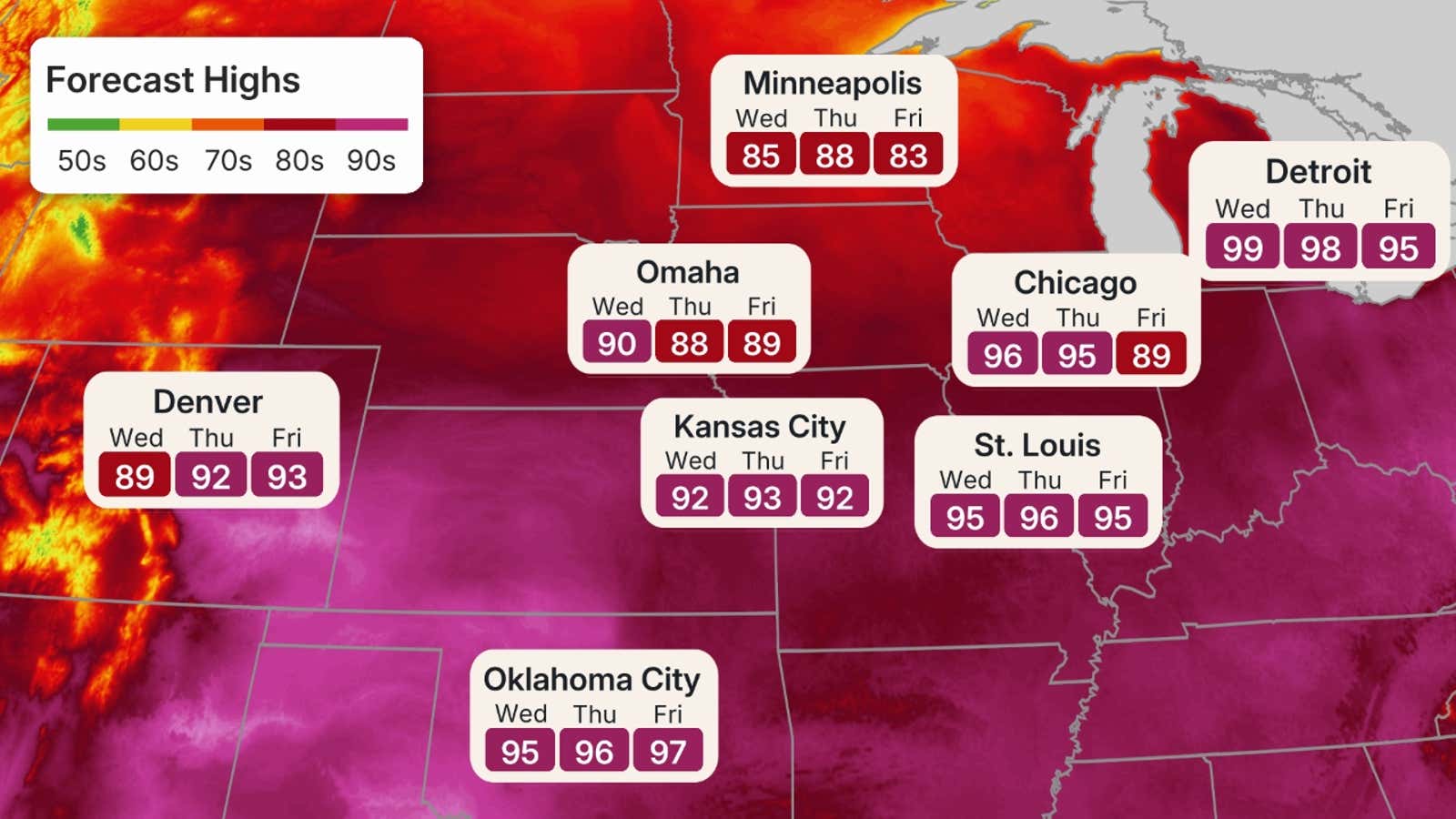 Forecasters cite ‘dangerous’ conditions as heat scorches Midwest while on its way to the East