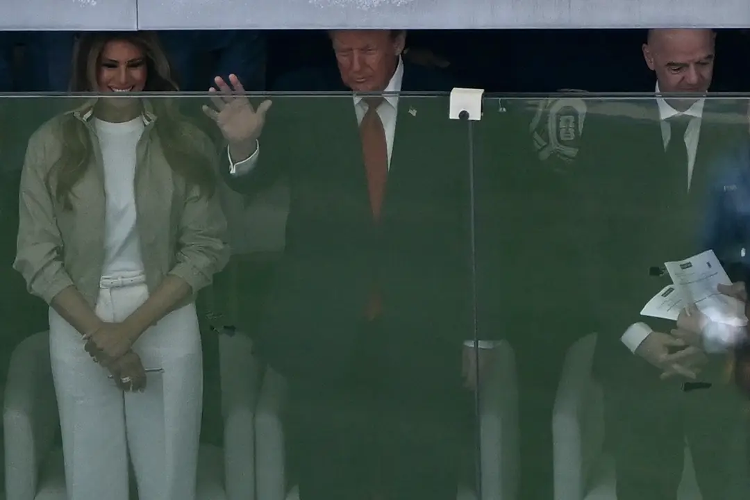 Donald Trump's security dominates the World Cup final's safety, with his detail surpassing that of the King of Spain (Jewel SAMAD / AFP via Getty Images)