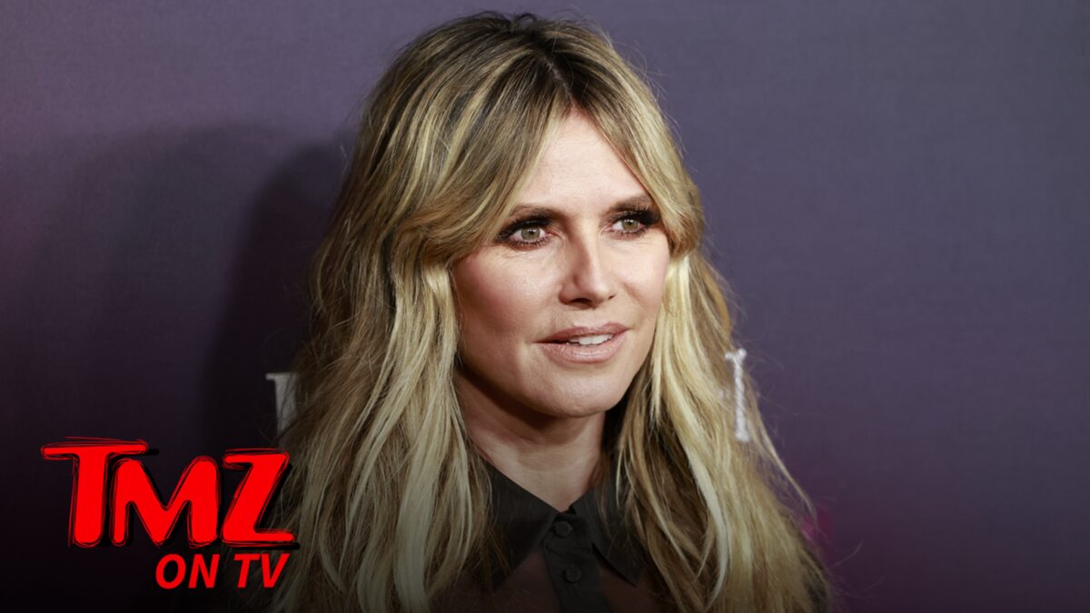 Heidi Klum wore a thong bikini to promote her new potato chips