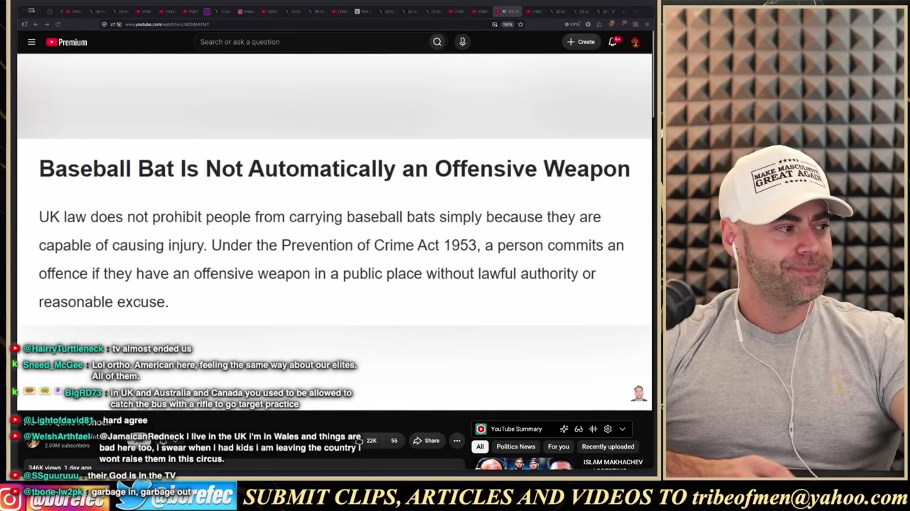 Text appears showing the legal definition under the Prevention of Crime Act 1953