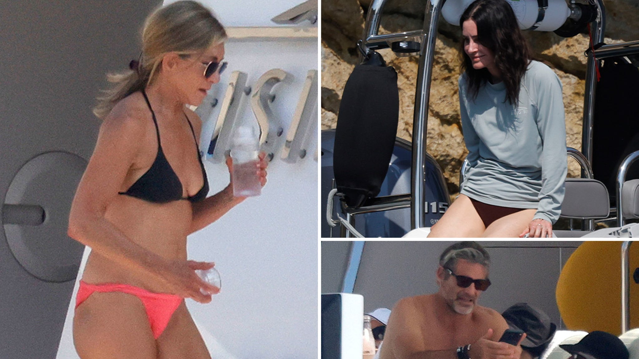 Jim Curtis, hypnotherapist and author, accompanying Aniston on the vacation