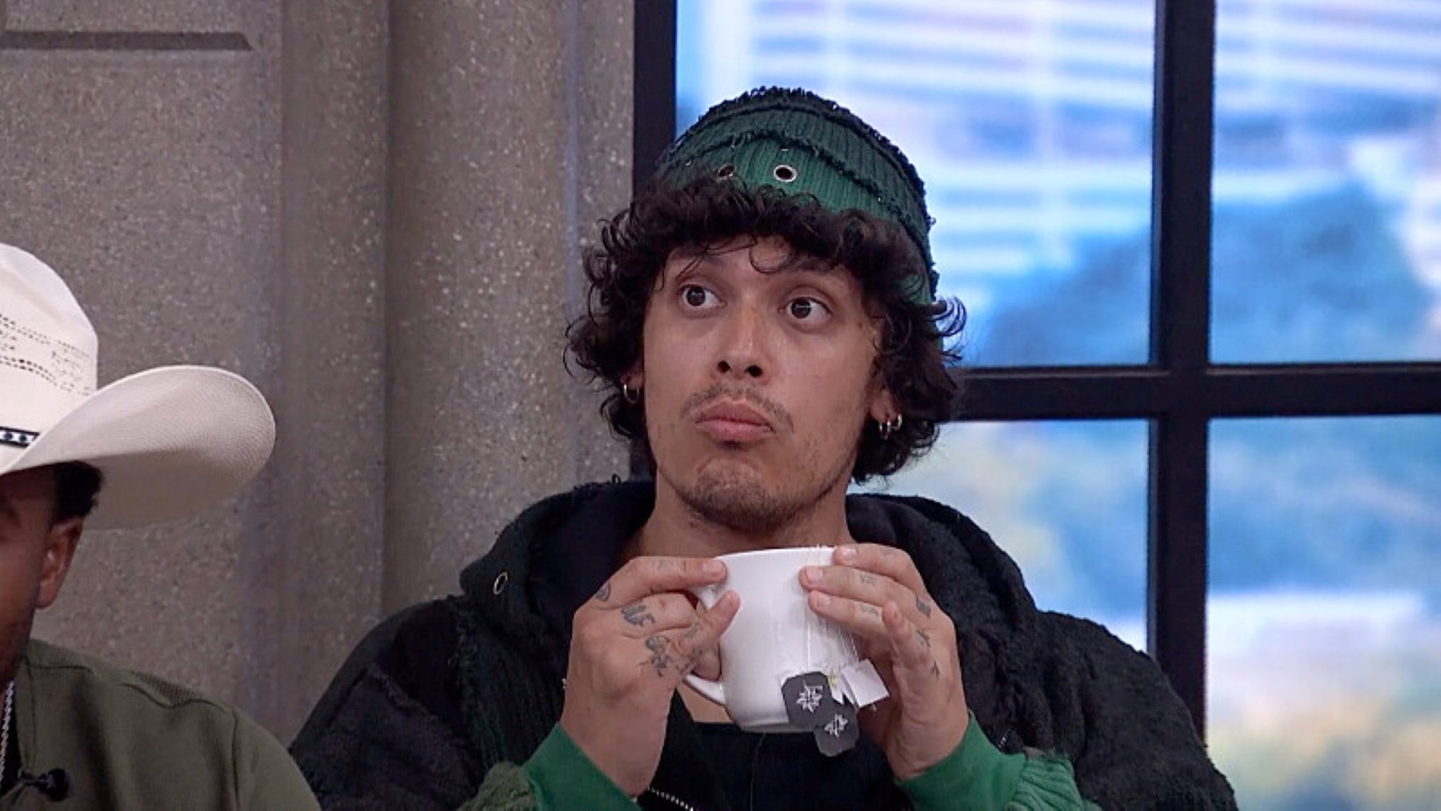 Jason De Puy, drag queen and Big Brother 28 houseguest, being interviewed about his eviction