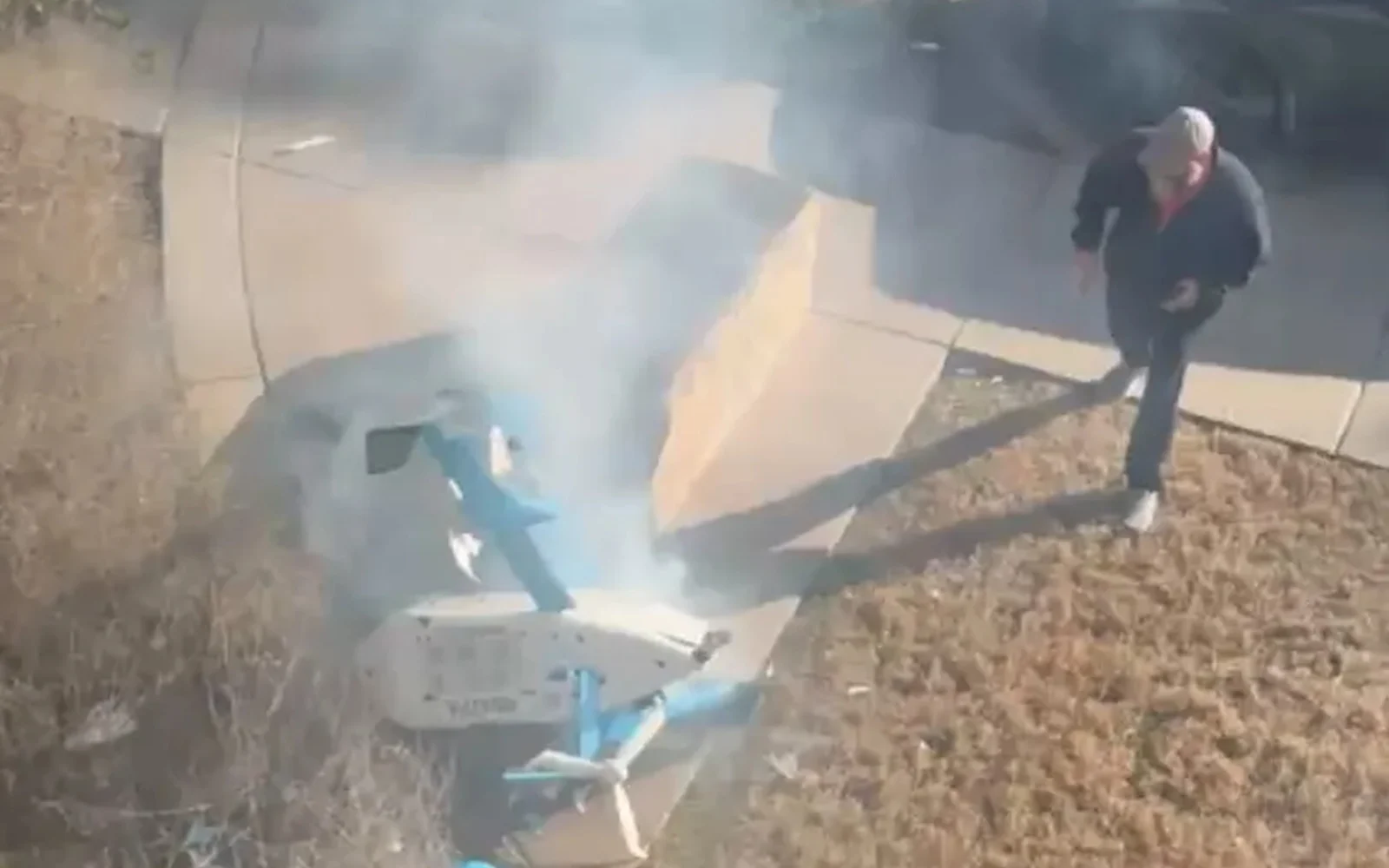 Amazon delivery drone drops ‘shocked’ customer’s package directly into swimming pool in viral video