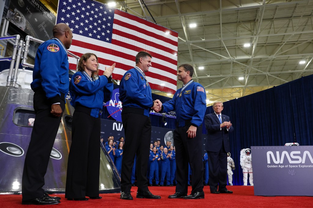 Trump unveils Space Academy to rival West Point — as ISS astronaut tells prez mustache is ‘great in microgravity’