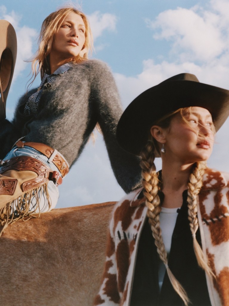 Bella Hadid joins sister Gigi in a cowgirl showdown for Guest in Residence campaign