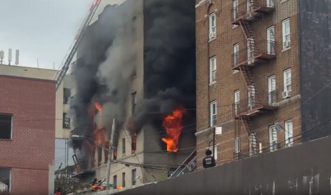 NYC apartment building erupts in flames after massive explosion — multiple injured