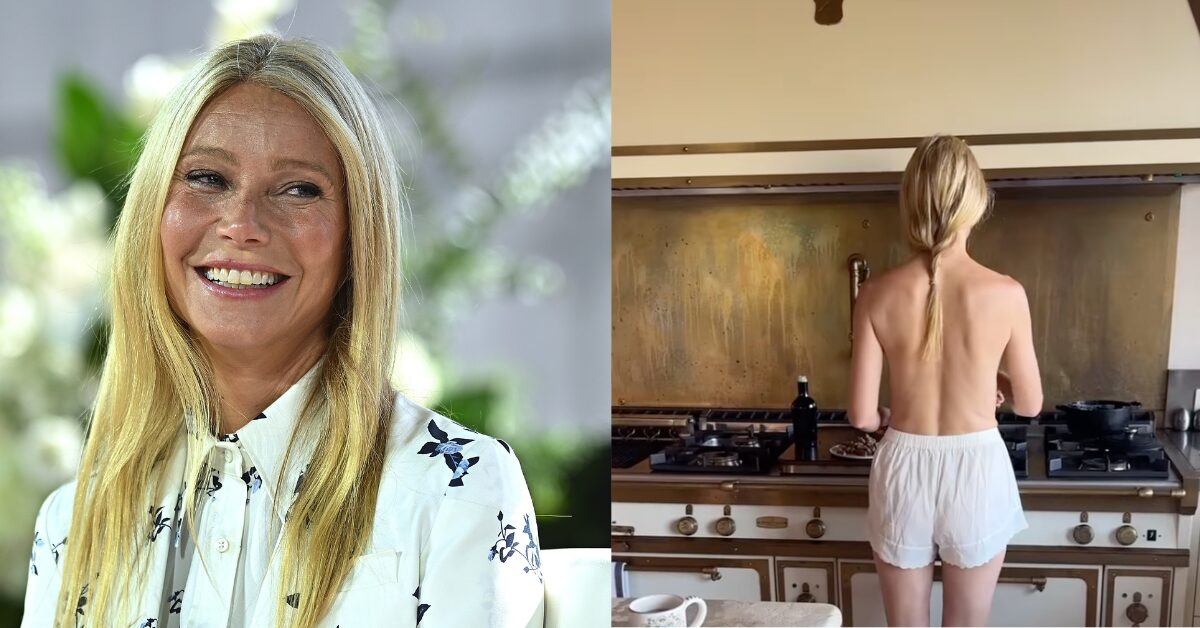 Gwyneth Paltrow stuns fans with racy TikTok debut as she ditches her top in bed