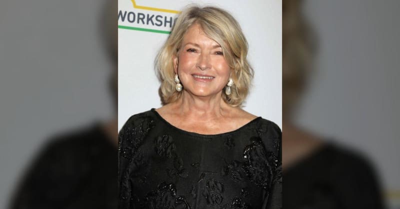 Martha Stewart showcasing her skincare line, Elm Biosciences, which launched in September 2025