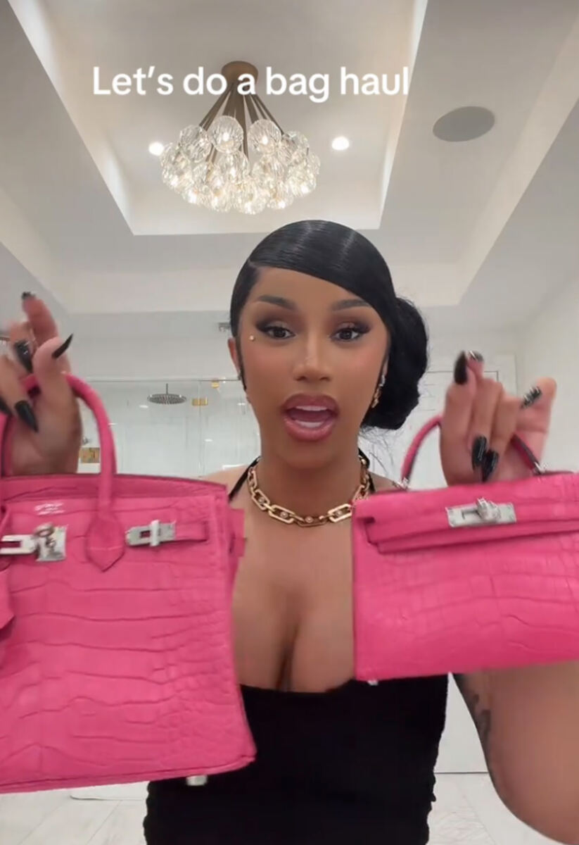 Cardi B shows off more than $187K worth of Chanel, Hermès and Bottega Veneta bags in breathtaking haul