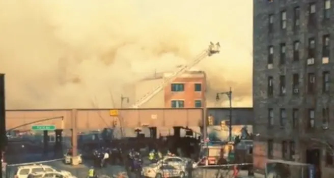 NYC apartment building erupts in flames after massive explosion — multiple injured