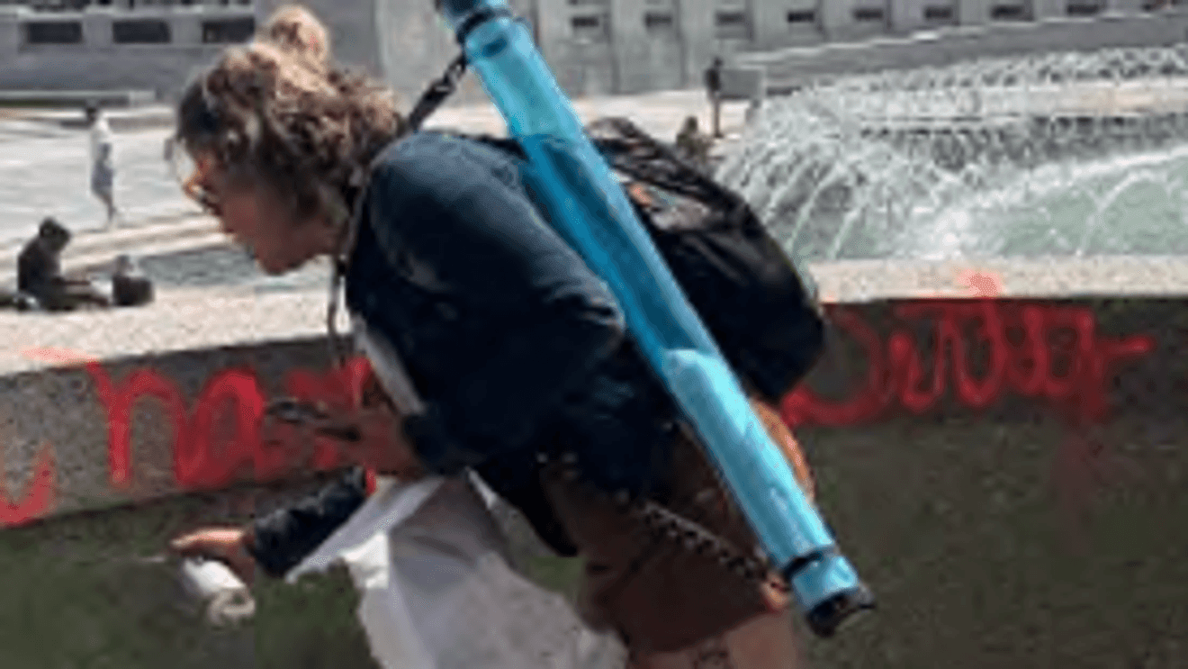 WWII monument vandal says she’s ‘freedom fighter’ being chased by ‘golf carts with people shooting’ in bizarre videos
