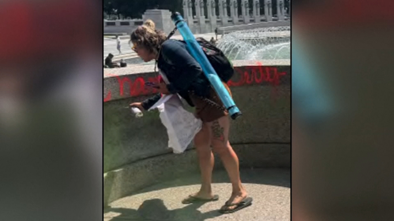WWII monument vandal says she’s ‘freedom fighter’ being chased by ‘golf carts with people shooting’ in bizarre videos