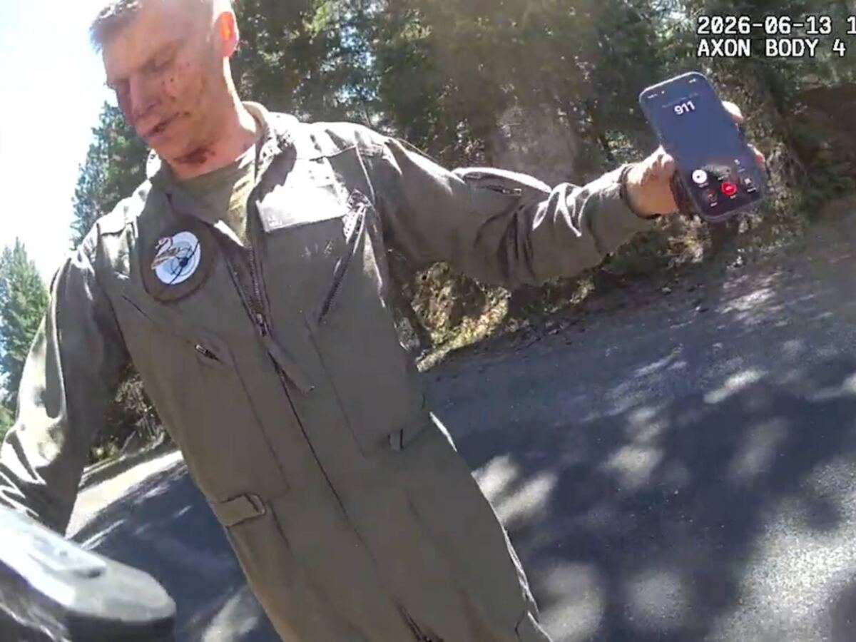 Bloodied Marine pilot seen walking away from fiery fighter jet crash in video: ‘Hey, buddy, I just crashed’