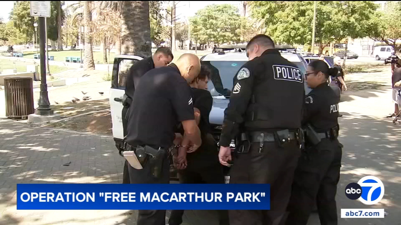 Cops sweep MacArthur Park in fierce crackdown on drug-fueled chaos