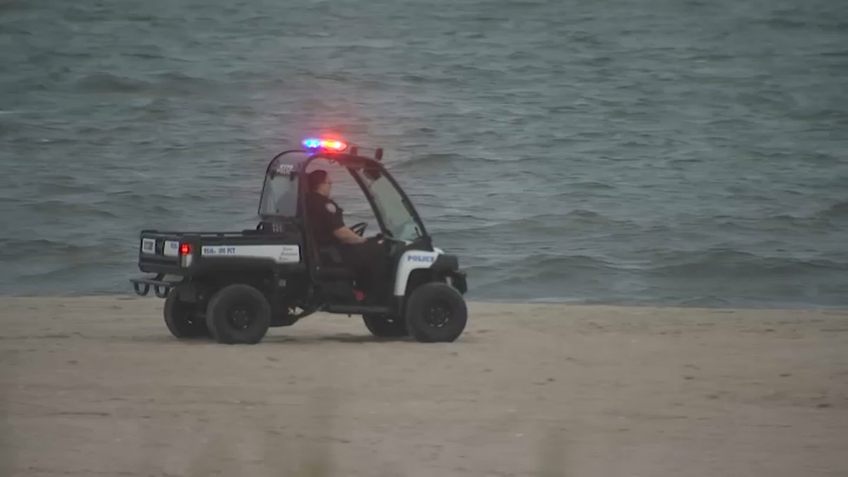 A drone used to monitor shark activity off New York beaches