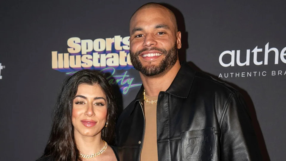 Dak Prescott with Sarah Jane Ramos at a public event