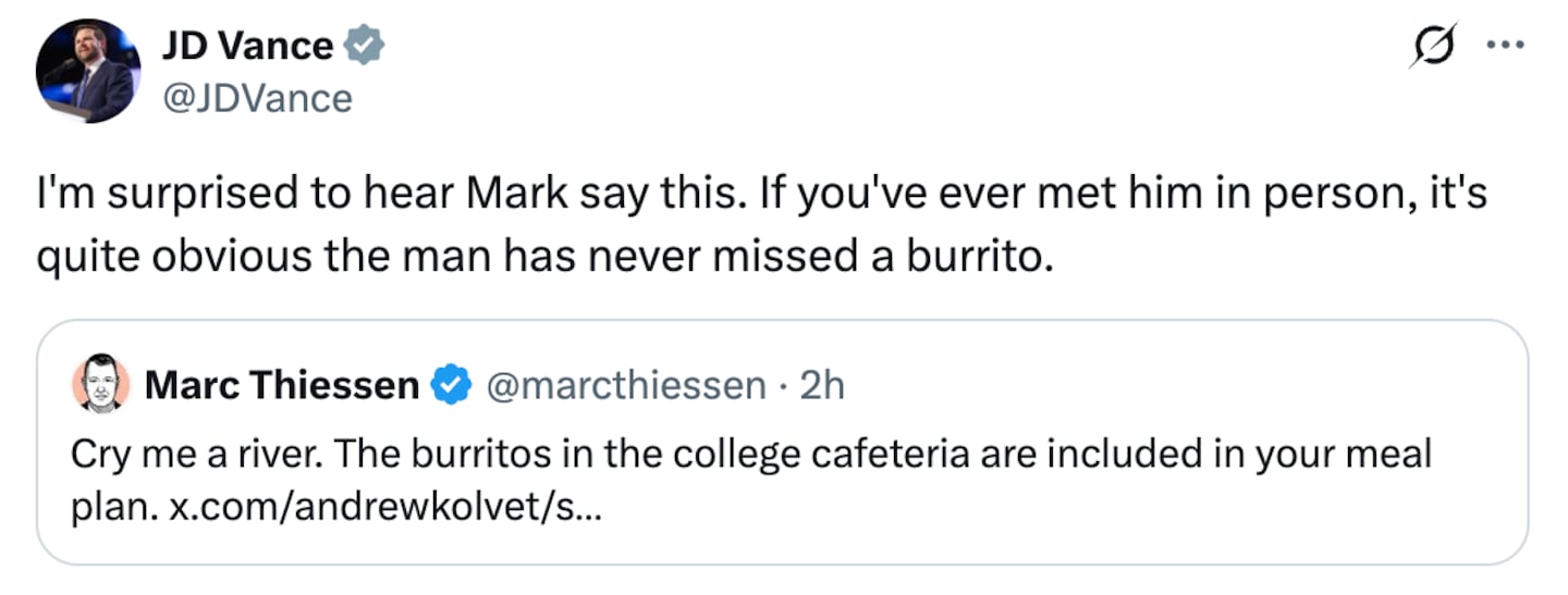 Marc Thiessen, responding to critics after Vance's attack on his weight