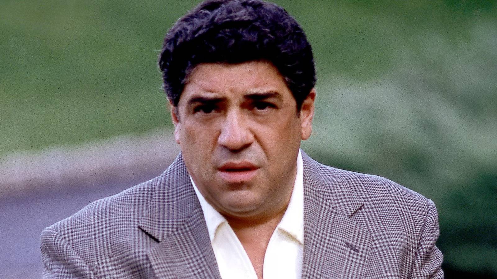 Vincent Pastore, star of The Sopranos, in character as Big Pussy Bonpensiero.