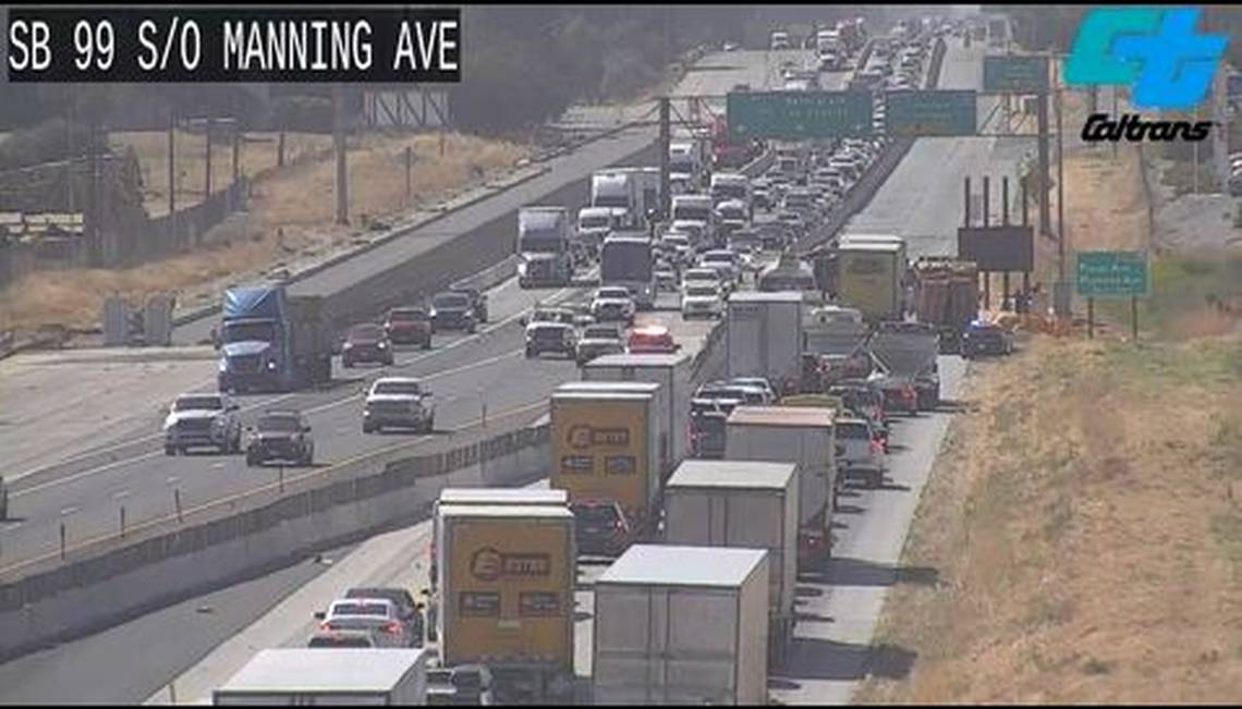 Massive explosion on California highway as tanker carrying 8,600 gallons of gas erupts into flames