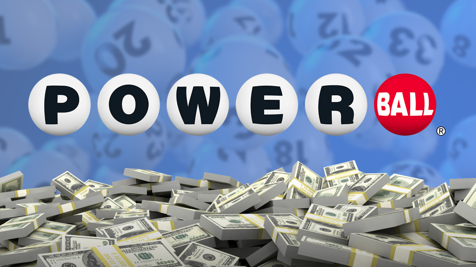 Powerball lottery staff member announcing winning numbers during a drawing.