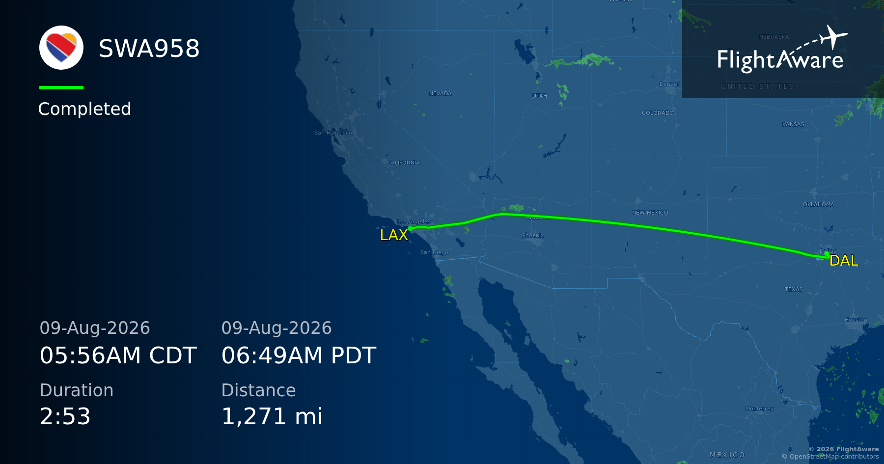 Southwest Airlines aircraft parked at gate
