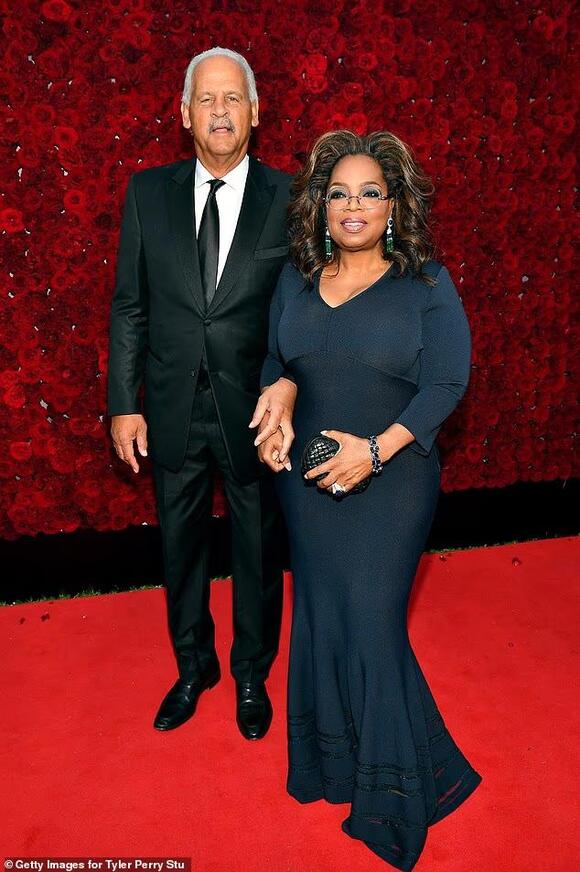 Oprah Winfrey makes rare appearance with longtime partner Stedman Graham at talk show anniversary party