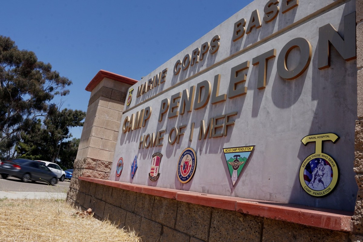 Camp Pendleton entrance in Oceanside, California