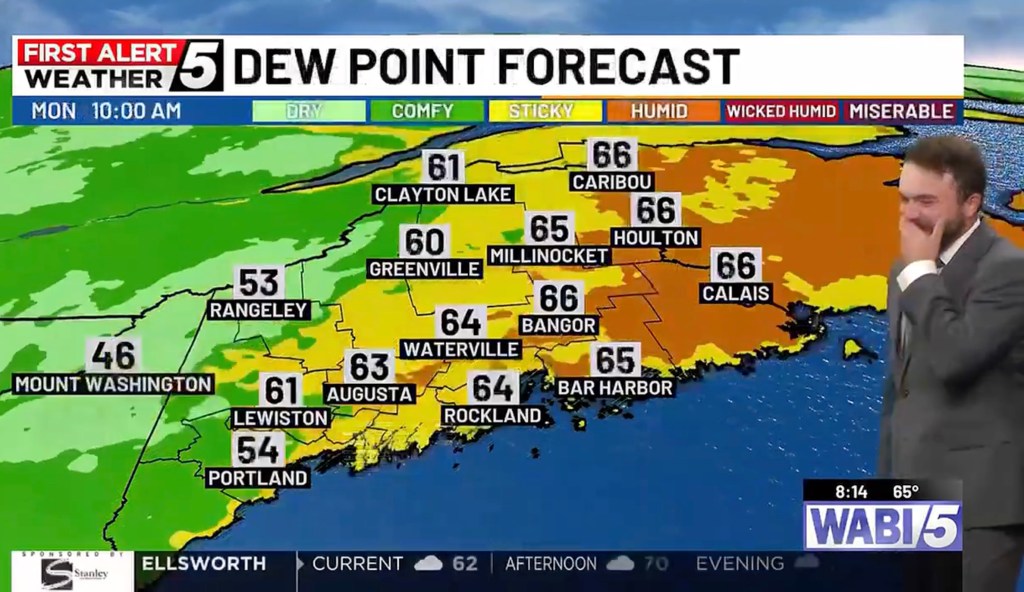 Maine meteorologist suffers laughter attack on live TV after hilarious prank backfires