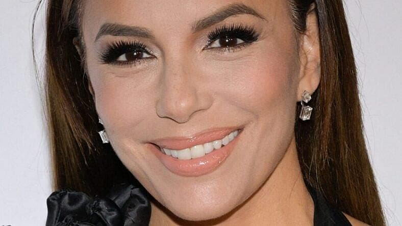 Eva Longoria, actress, poses during beach outing with family