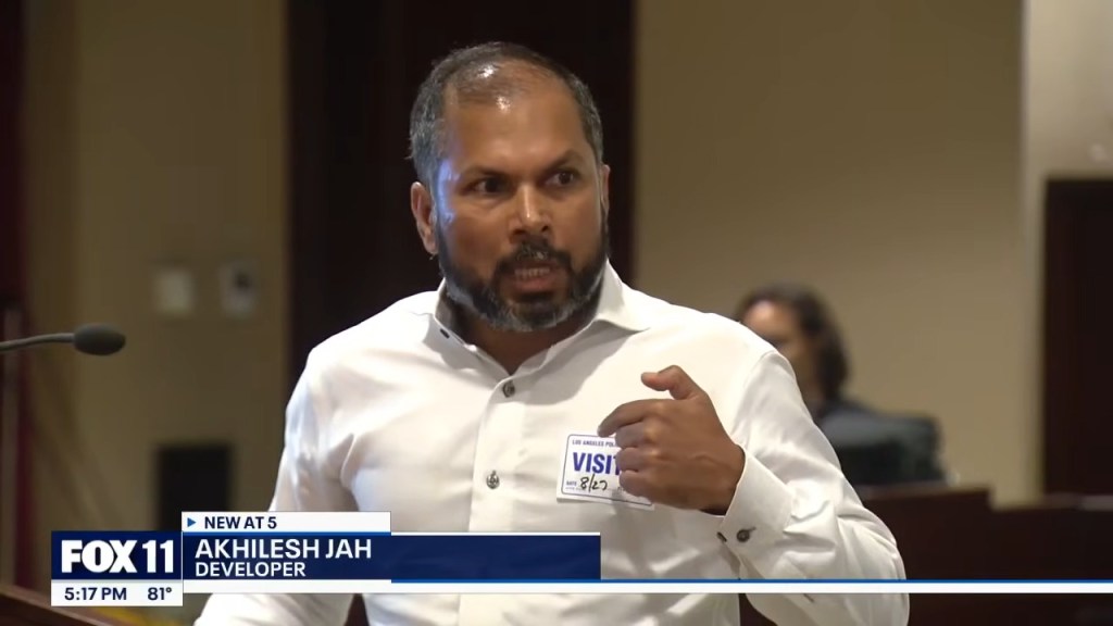 Ritzy LA neighborhood descends into bizarre shouting match over old people’s home plans: ‘He’s just a perv’