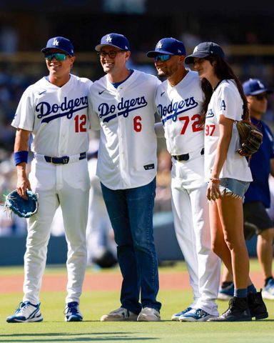 Rob and Michele Reiner’s kids Jake and Romy throw first pitch at Dodgers game in heartbreaking tribute