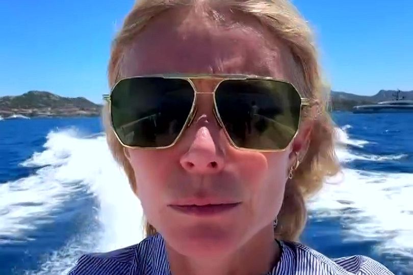Paltrow relaxing in a bathtub as part of her TikTok debut video.