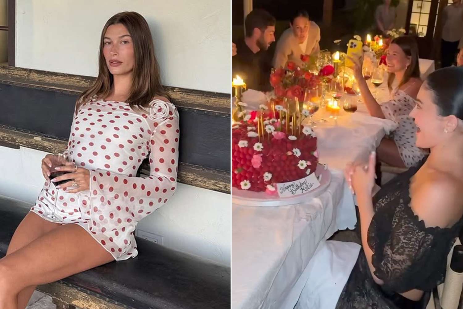 Hailey Bieber licks friend’s backside in wild photo as she celebrates Kylie Jenner’s 29th birthday