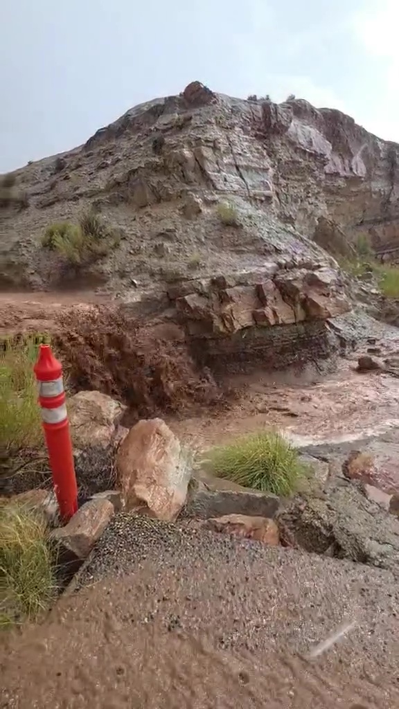 Dozens evacuated as flash floods suddenly strike the Grand Canyon with wall of water wiping out trails