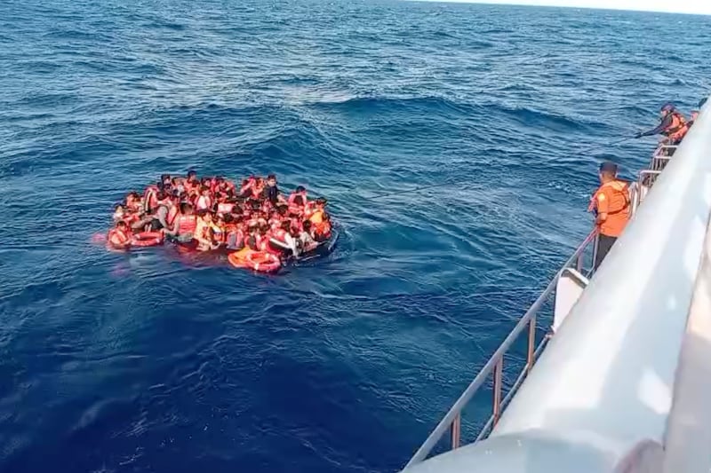 Rescue crews save 172 people from burning ferry near Bali