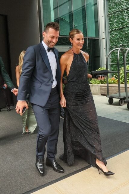 Charissa Thompson’s bejeweled dress for Taylor Swift and Travis Kelce’s wedding left her arms ‘bleeding’