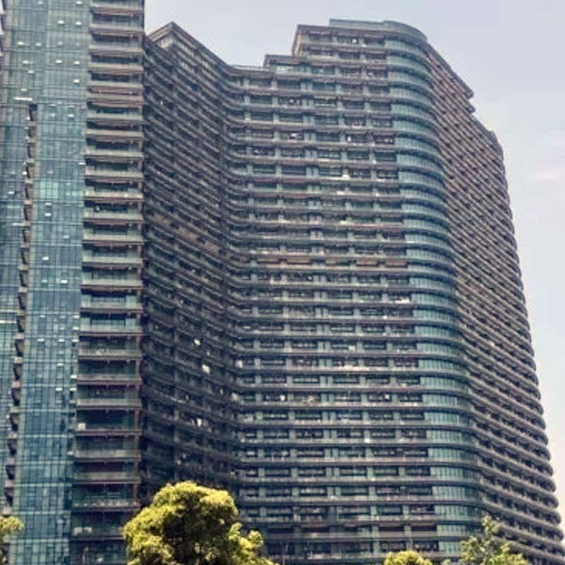 Man visits chilling 'Black Mirror' building complex where 20,000 people live to show what it's really like