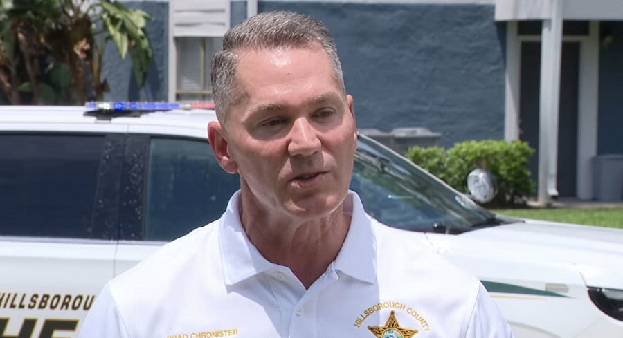 Hillsborough County Sheriff Chad Chronister speaking about the search and recovery